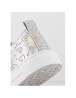 Baskets à paillettes lumineuse argenté enfant - Skechers