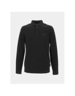 Polo manche longue noir homme - Armani Exchange