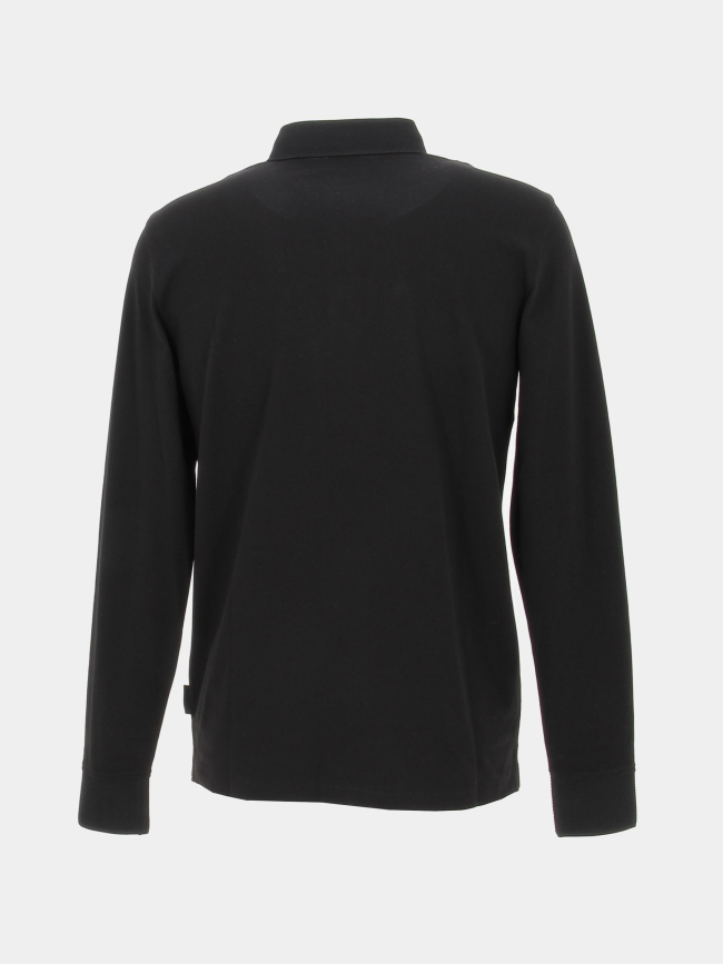 Polo manche longue noir homme - Armani Exchange