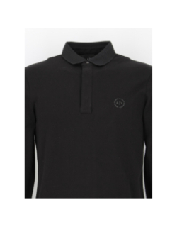 Polo manche longue noir homme - Armani Exchange