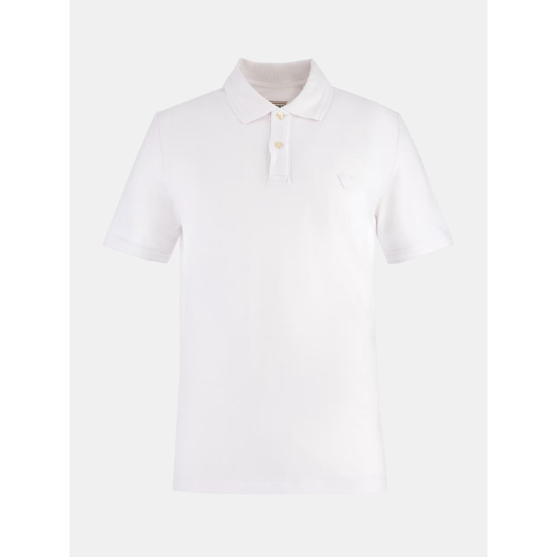 Polo lyle logo poitrine blanc homme - Guess