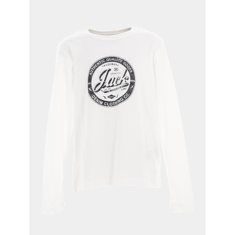 T-shirt manches longues blanc garçon - Jack & Jones