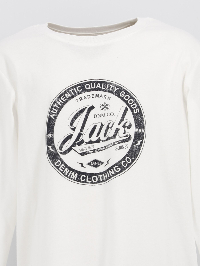 T-shirt manches longues blanc garçon - Jack & Jones