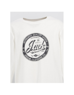 T-shirt manches longues blanc garçon - Jack & Jones