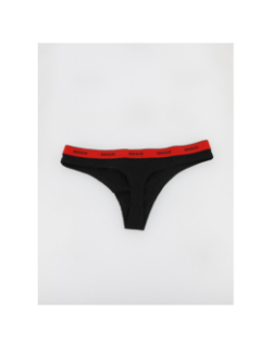 Pack de 3 strings stripe rouge noir femme - Hugo