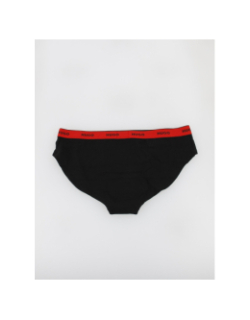 Pack de 3 slips stripe rouge noir femme - Hugo