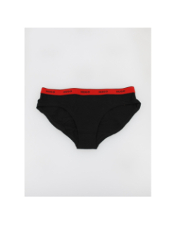 Pack de 3 slips stripe rouge noir femme - Hugo