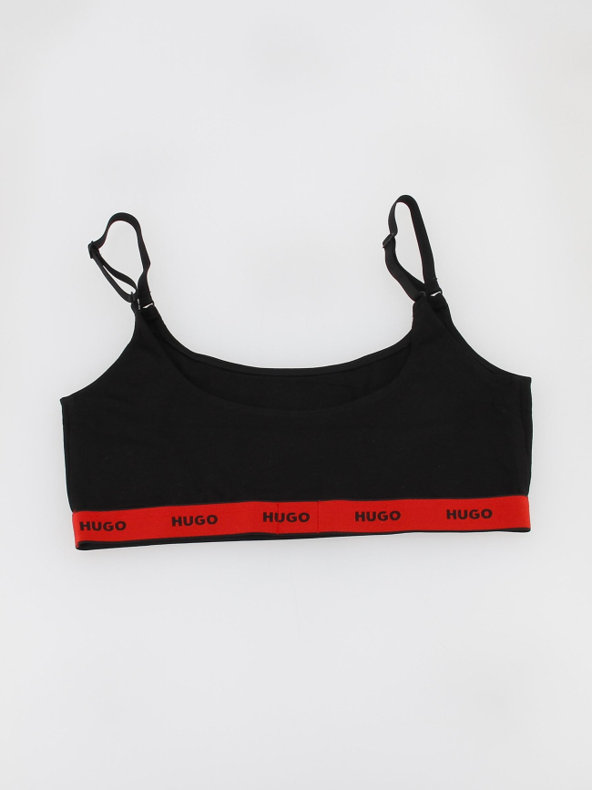 Pack de 2 brassières stripe rouge noir femme - Hugo