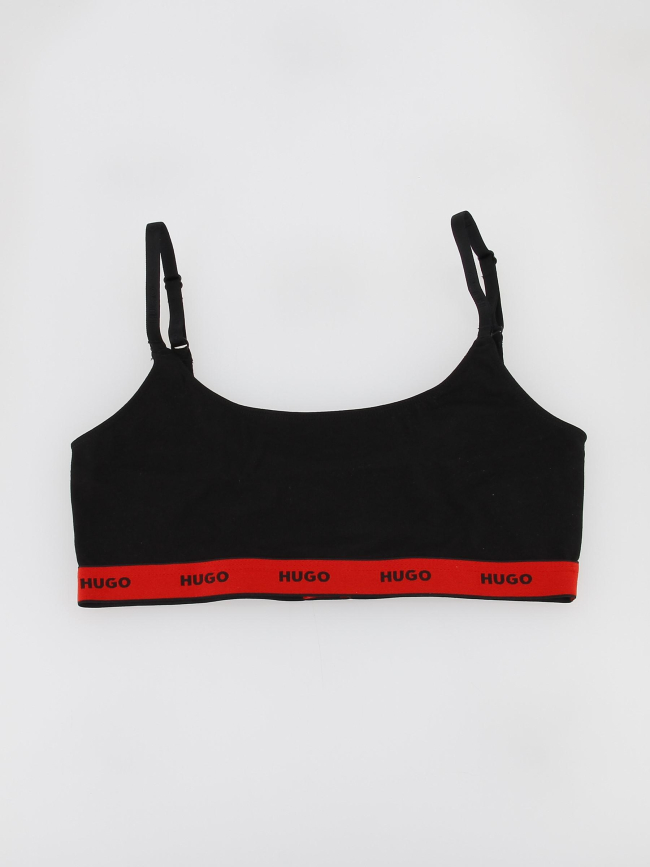 Pack de 2 brassières stripe rouge noir femme - Hugo