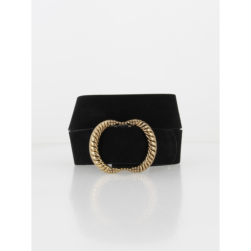 Ceinture nikka en daim de vache noir femme - Pieces