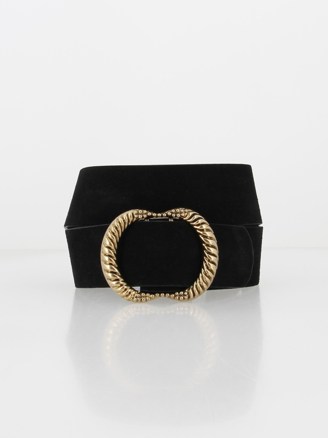 Ceinture nikka en daim de vache noir femme - Pieces