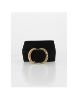 Ceinture nikka en daim de vache noir femme - Pieces