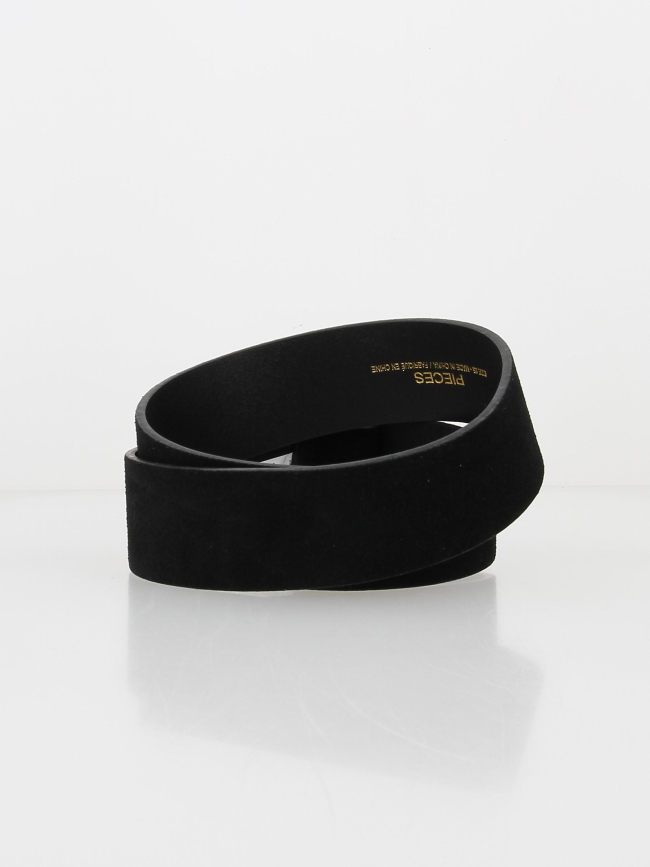 Ceinture nikka en daim de vache noir femme - Pieces