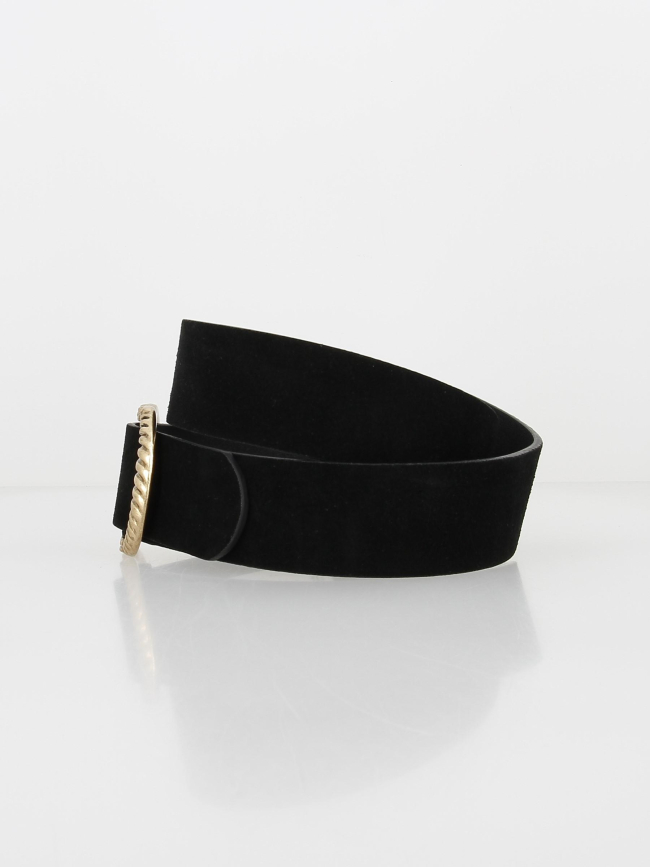 Ceinture nikka en daim de vache noir femme - Pieces