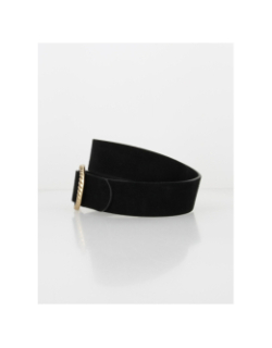 Ceinture nikka en daim de vache noir femme - Pieces