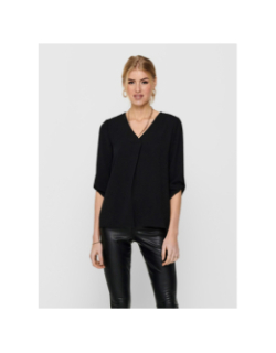 Blouse divya manches 3/4 top noir femme - Jacqueline de Yong