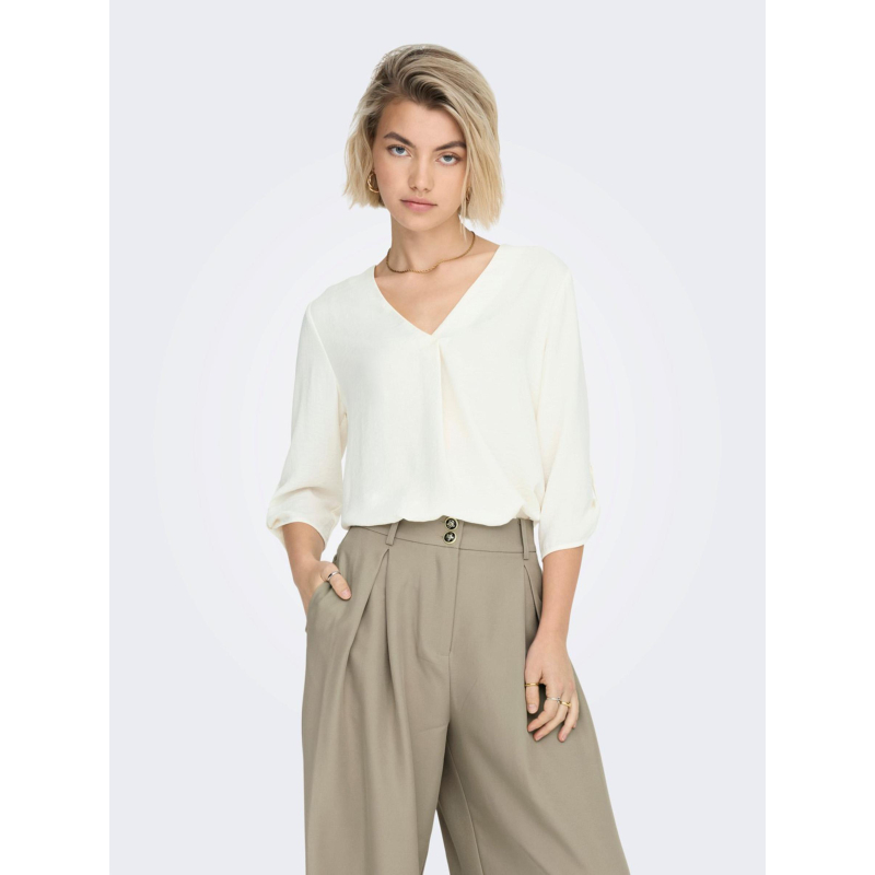 Blouse divya manches 3/4 crème femme - Jacqueline De Yong