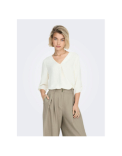 Blouse divya manches 3/4 crème femme - Jacqueline De Yong