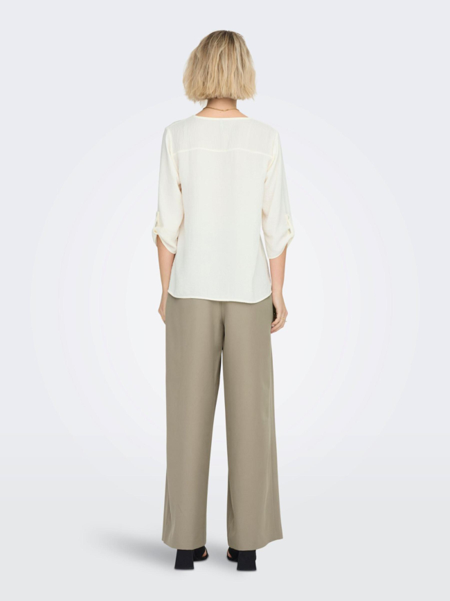 Blouse divya manches 3/4 crème femme - Jacqueline De Yong