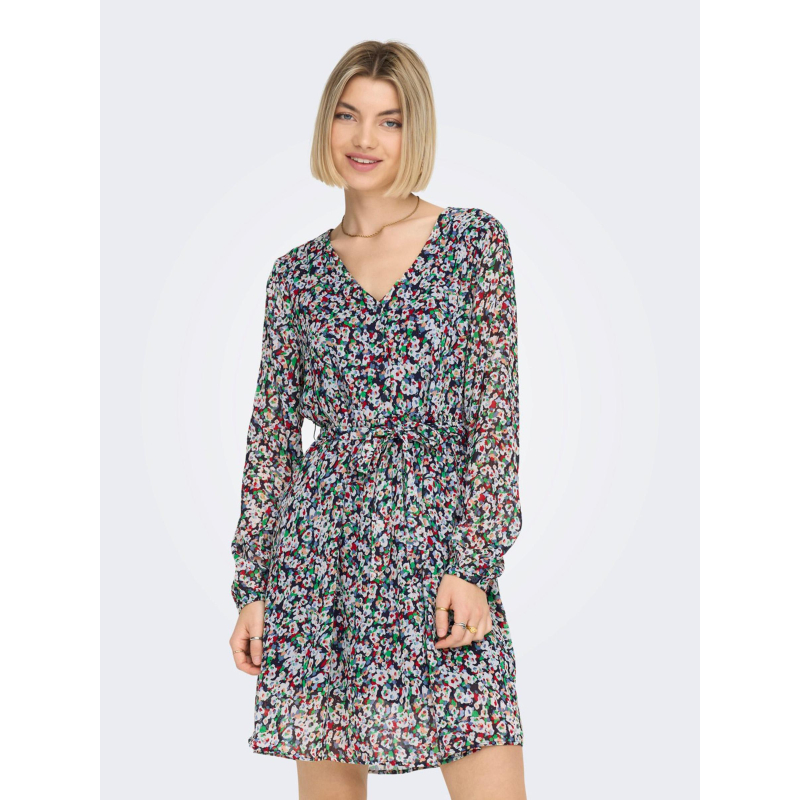 Robe danielle lurex motif floral femme multicolore - Only