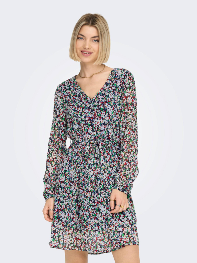 Robe danielle lurex motif floral femme multicolore - Only