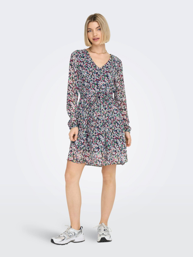 Robe danielle lurex motif floral femme multicolore - Only