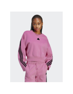 Sweat fi 3s coupe ample noir rose femme - Adidas