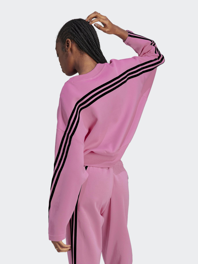 Sweat fi 3s coupe ample noir rose femme Adidas Sports