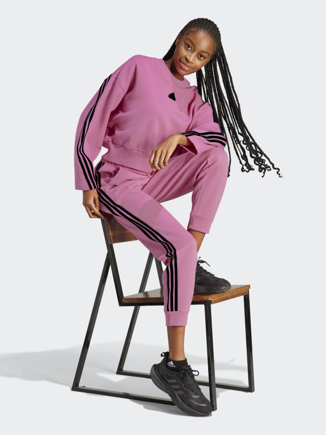 Sweat fi 3s coupe ample noir rose femme - Adidas