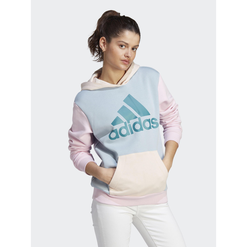 Sweat logo central couleurs pastel multicolore femme - Adidas