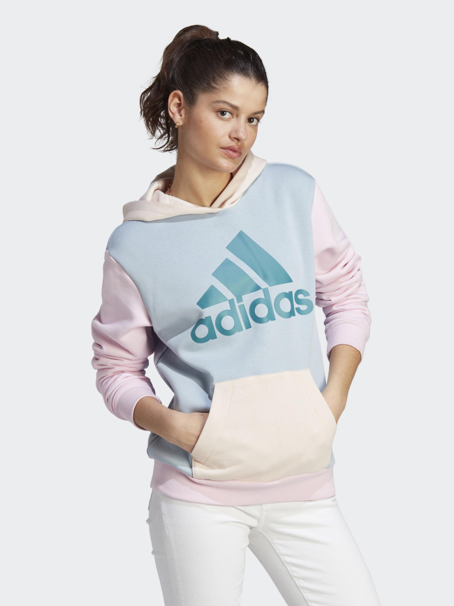 Sweat logo central couleurs pastel multicolore femme - Adidas
