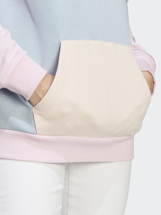 Sweat logo central couleurs pastel multicolore femme - Adidas