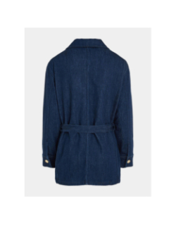 Veste denim belted jacket bleu marine femme - Tommy Hilfiger