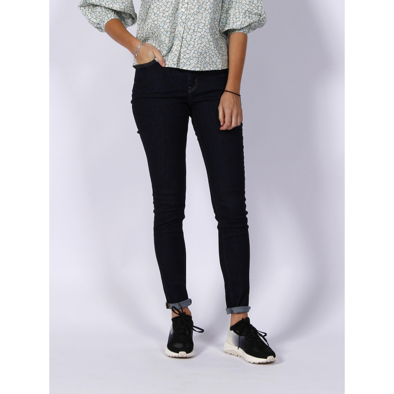 Jean skinny 721 taille haute bleu marine femme - Levis