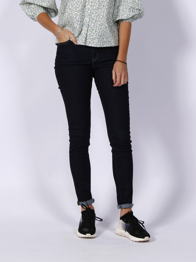 Jean skinny 721 taille haute bleu marine femme - Levis