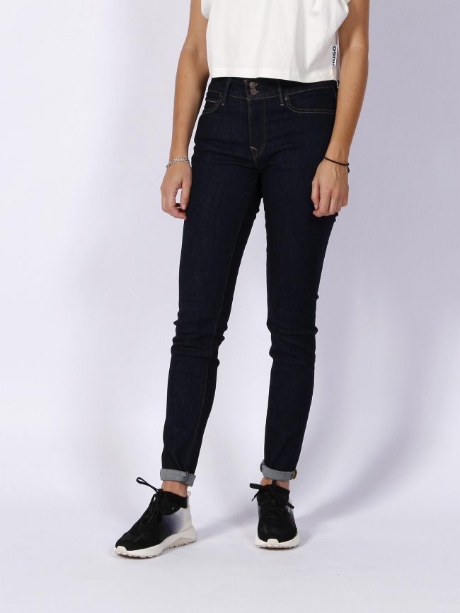 Jean skinny 711 double bouton bleu marine femme - Levis