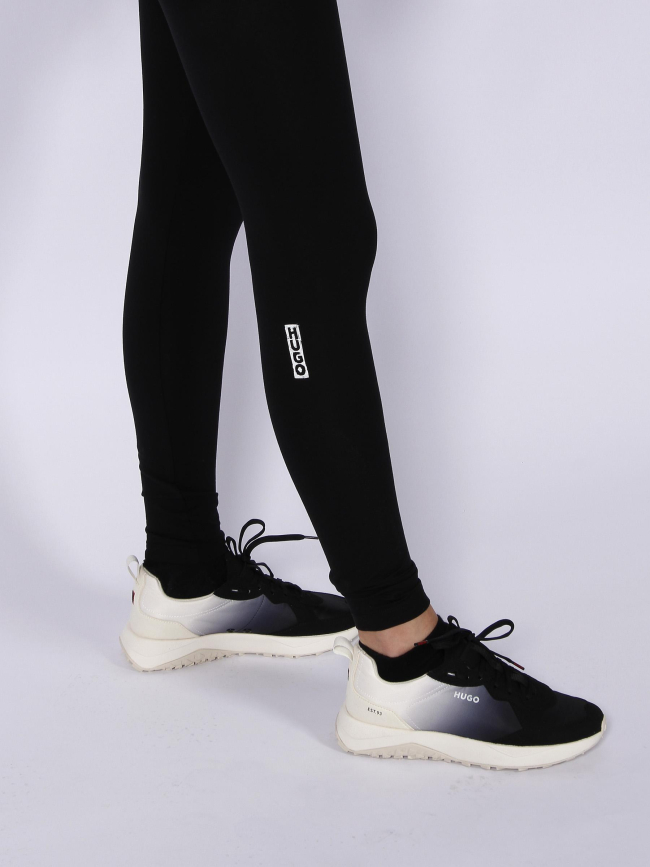 Legging easy logos brodés sur l'élastique noir femme - Hugo