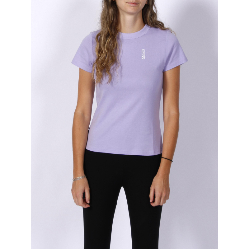 T-shirt classic logo colorié imprimé violet femme - Hugo