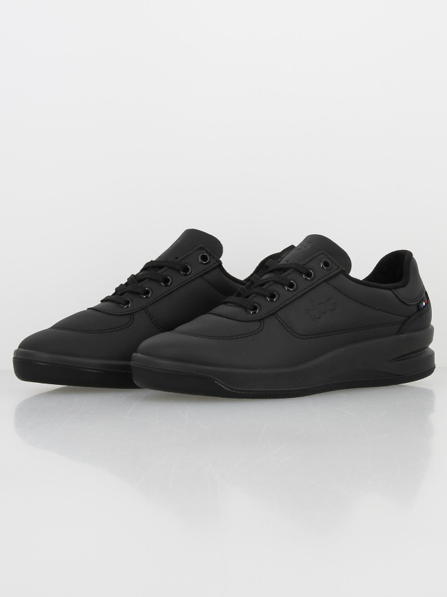 Baskets en cuir tennis brandy noir femme - Tbs