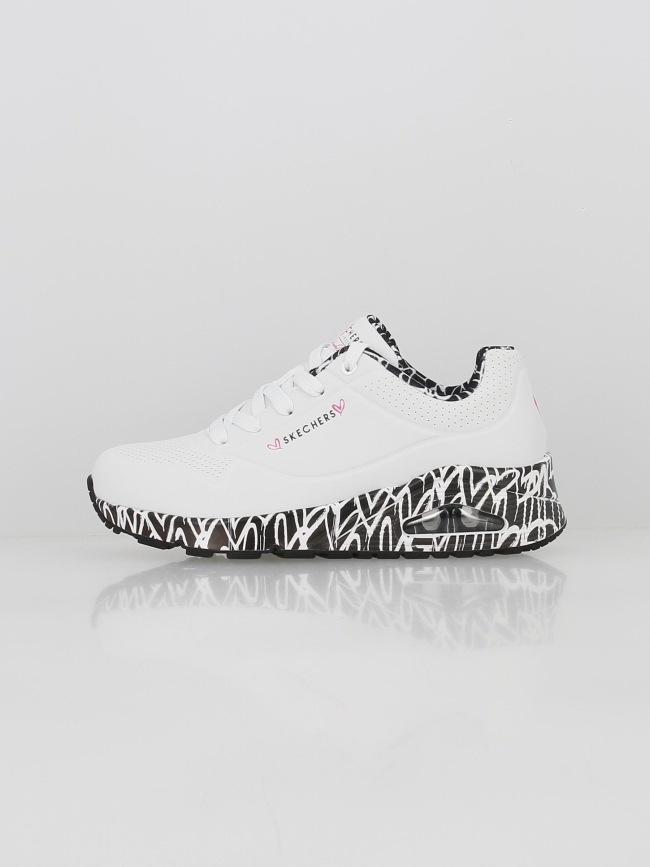 Baskets uno loving love X JGoldcrown blanc femme - Skechers