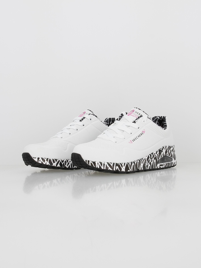 Baskets uno loving love X JGoldcrown blanc femme - Skechers