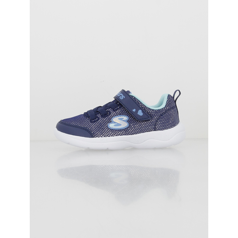 Baskets stepz 2.0 à scratch argenté bleu enfant - Skechers