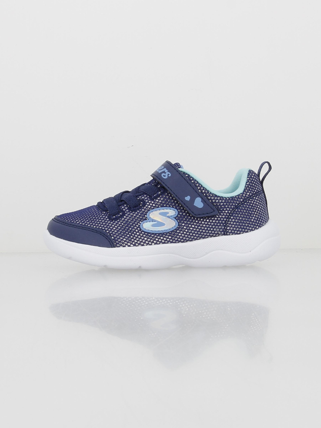 Baskets stepz 2.0 à scratch argenté bleu enfant - Skechers