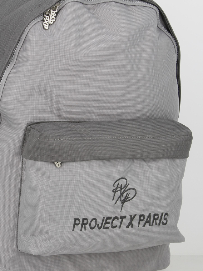 Sac à dos logo brodé gris - Project X Paris