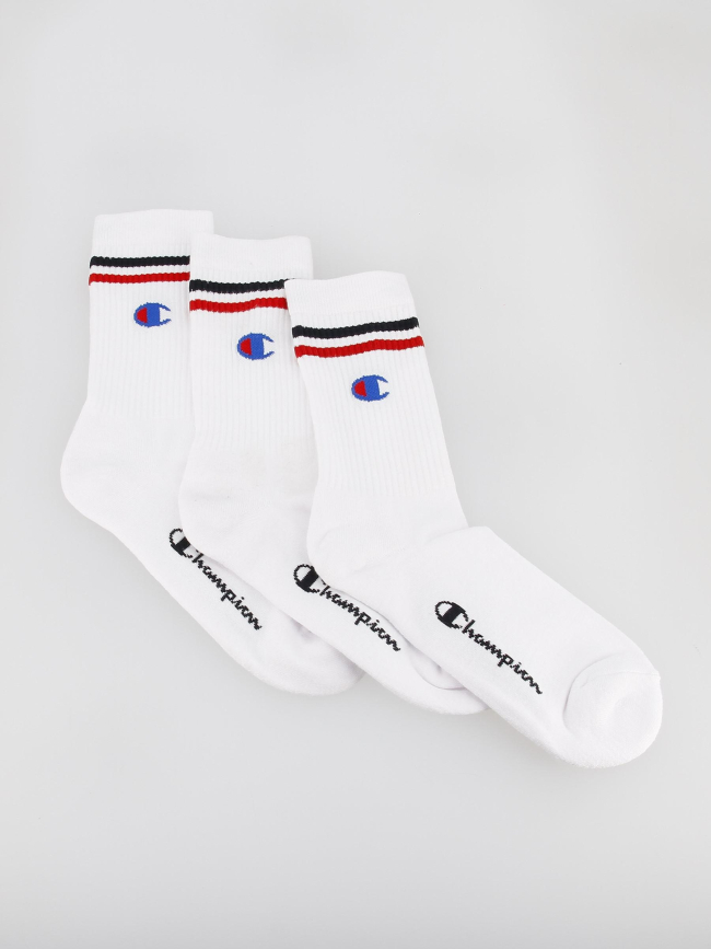 Pack 3 paires chaussettes basique blanc homme - Champion