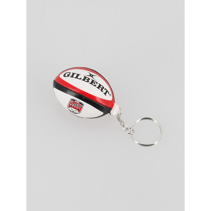 Porte-clés mini ballon rugby lyon rouge/blanc - Gilbert