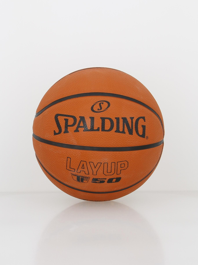 Ballon de basketball layup 50 t6 rubber orange - Spalding