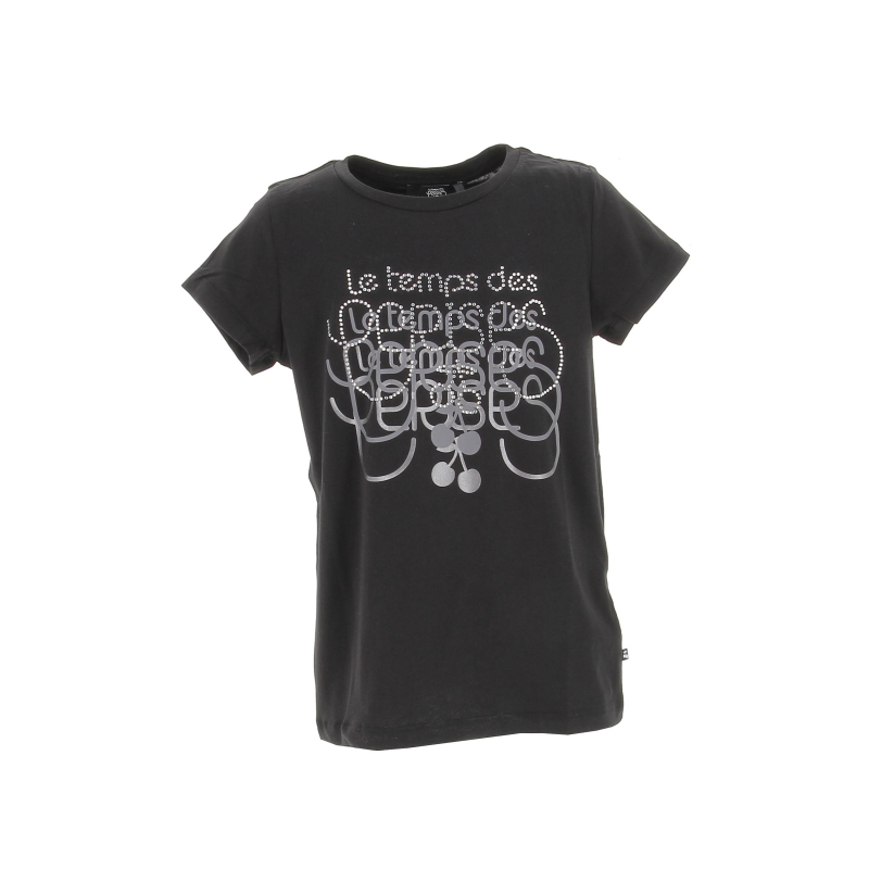 T-shirt corinagi strass noir fille - Le Temps Des Cerises