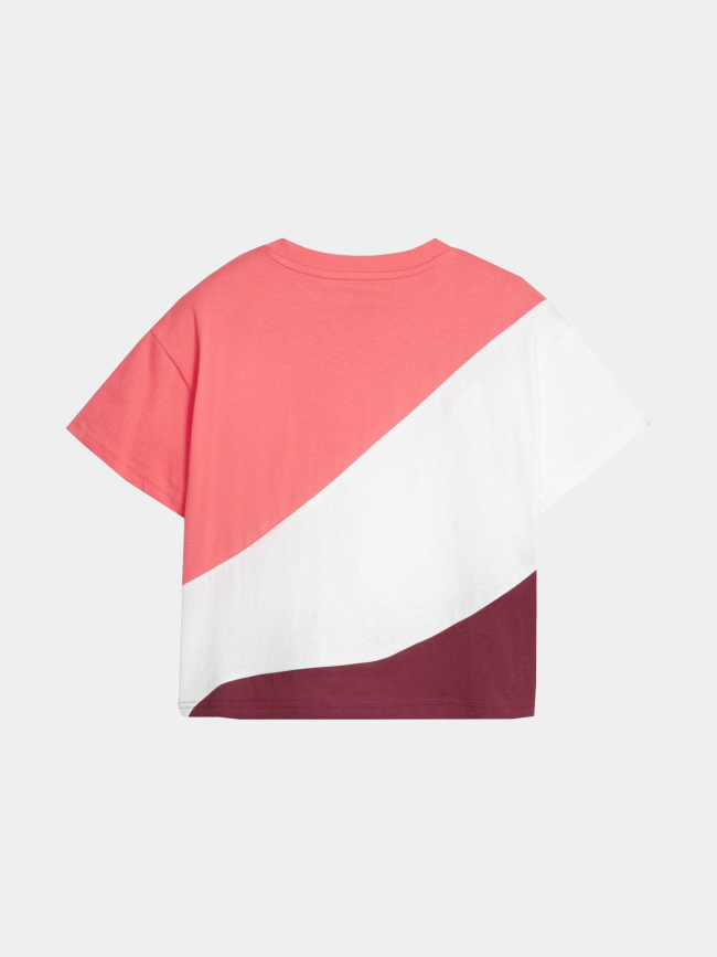 T-shirt cat colorblock rose fille - Puma