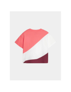 T-shirt cat colorblock rose fille - Puma